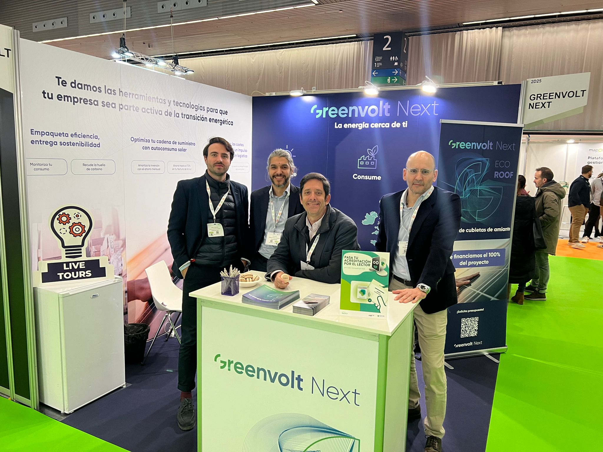 El equipo de Greenvolt Next en España en la feria de Empack
