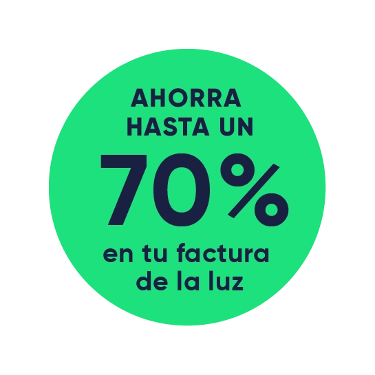 Ahorra hasta el 70% en tus facturas de la luz